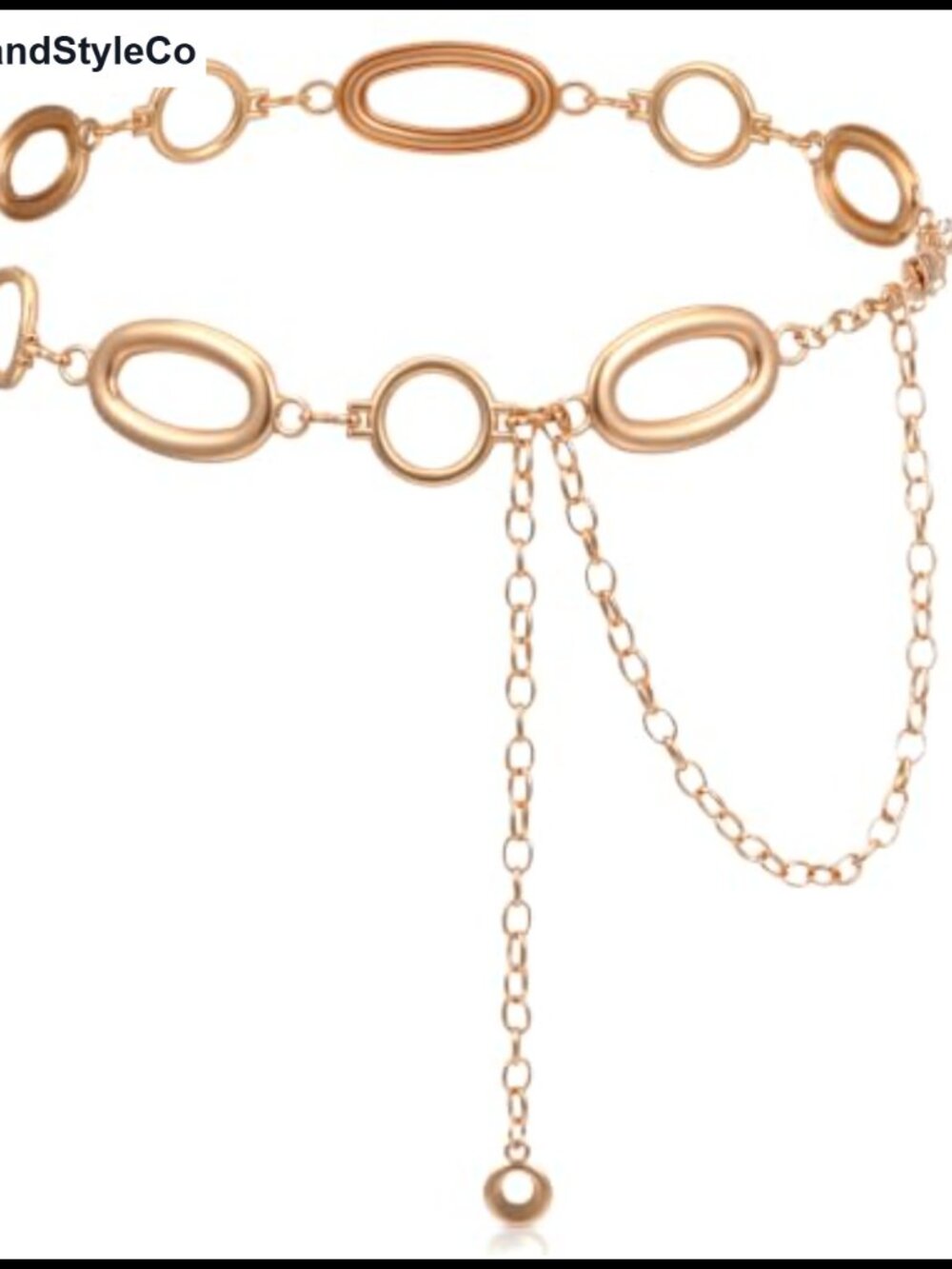 Chunky Gold Chain Belt Oval Link Waist Chain Lobster Clasp